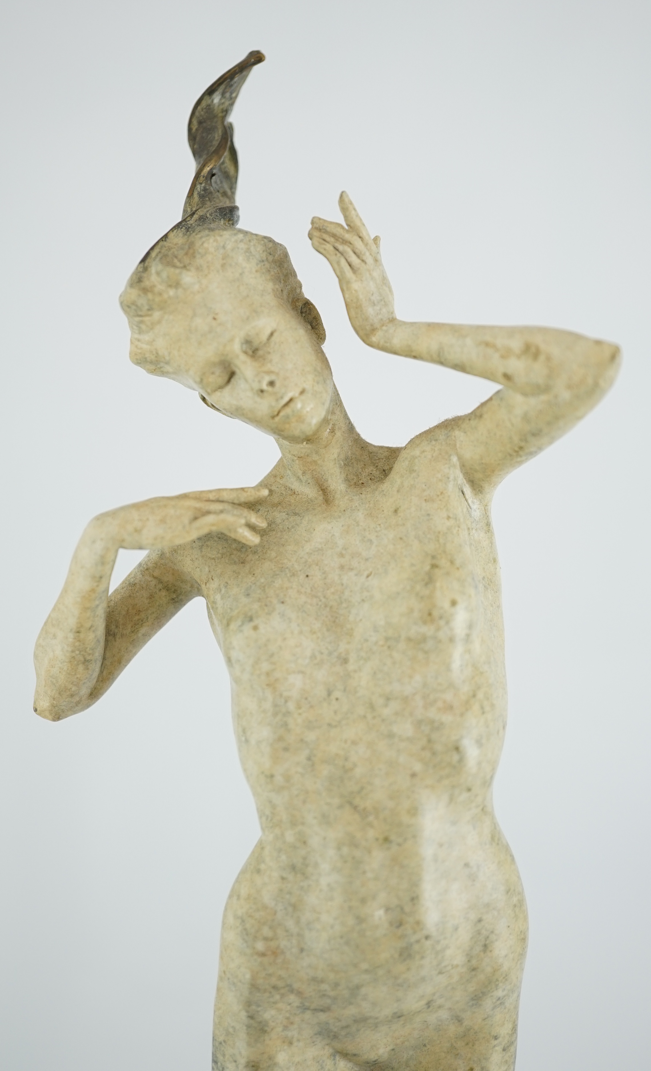 Carl Payne (English, 1969-2021), limited edition bronze sculpture, 'Hear No Evil'